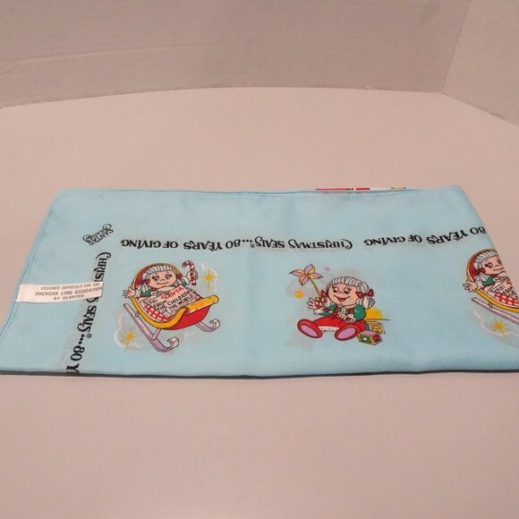 Vintage Christmas Scarf 1987 Glentex American Lung Association Christmas Seals - Picture 1 of 6